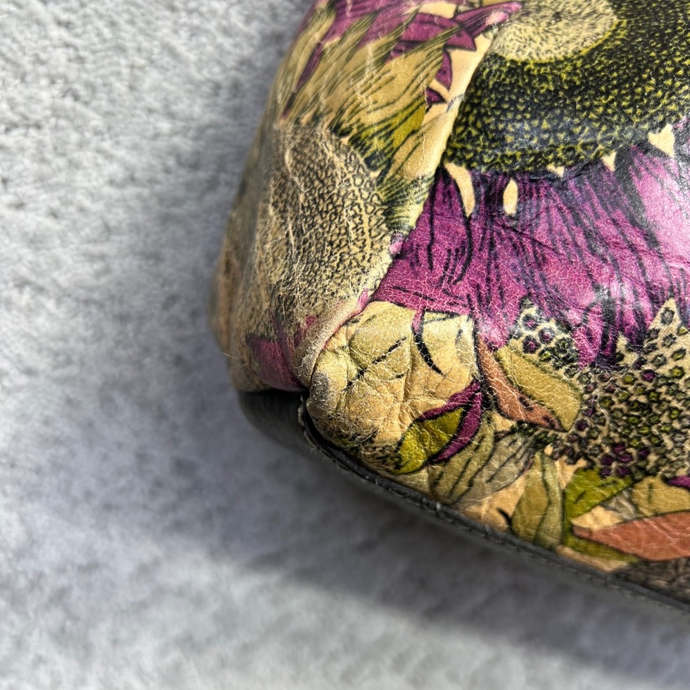 Patricia Nash Tote Shoulder Bag Sunflower Leather Top Handle Floral Beet P53201 - Picture 8 of 16
